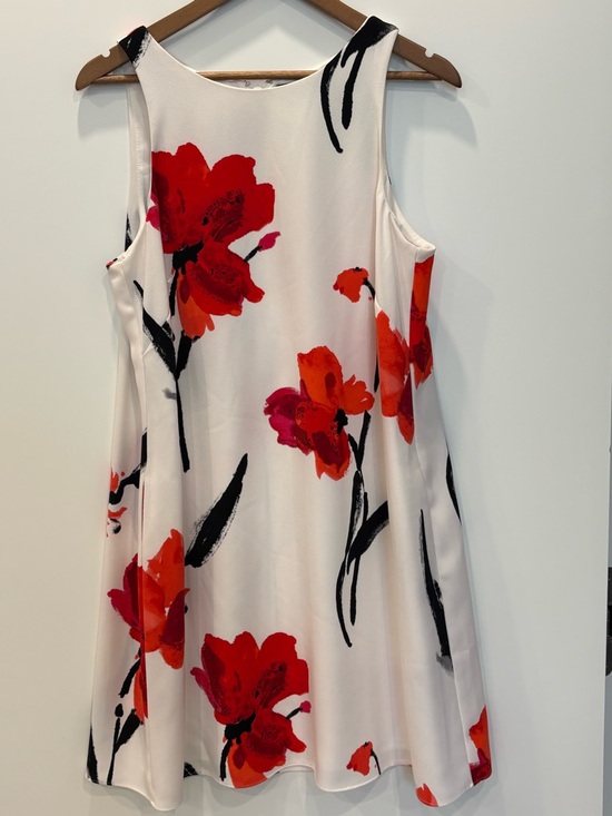 Lauren Ralph Lauren Dresses & Skirts - Lauren Ralph Lauren White Mini Dress with Red and Orange Floral Print